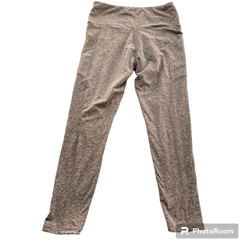 Zobha Leggings Heathered Grey Like New Size Large Like New Stretch Athle…
